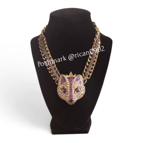 Betsey Johnson Queen Wolf Statement Necklace